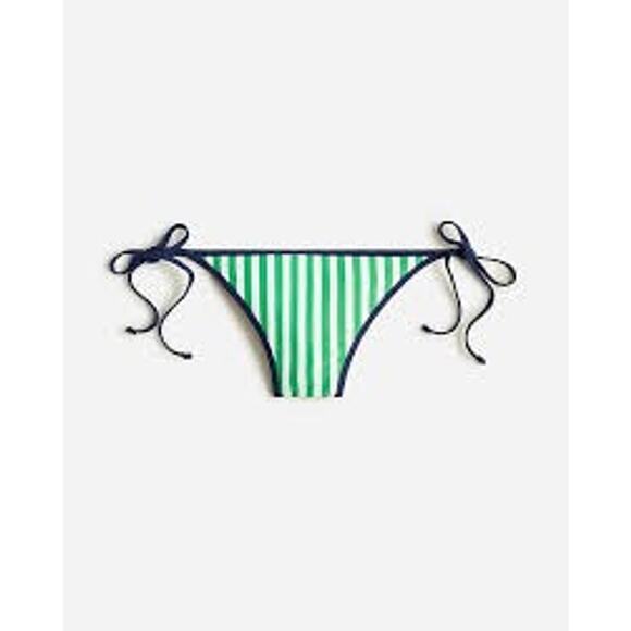 J. Crew NWT String hipster bikini bottom in reversible floral‎ stripe Size 3X - Picture 1 of 6